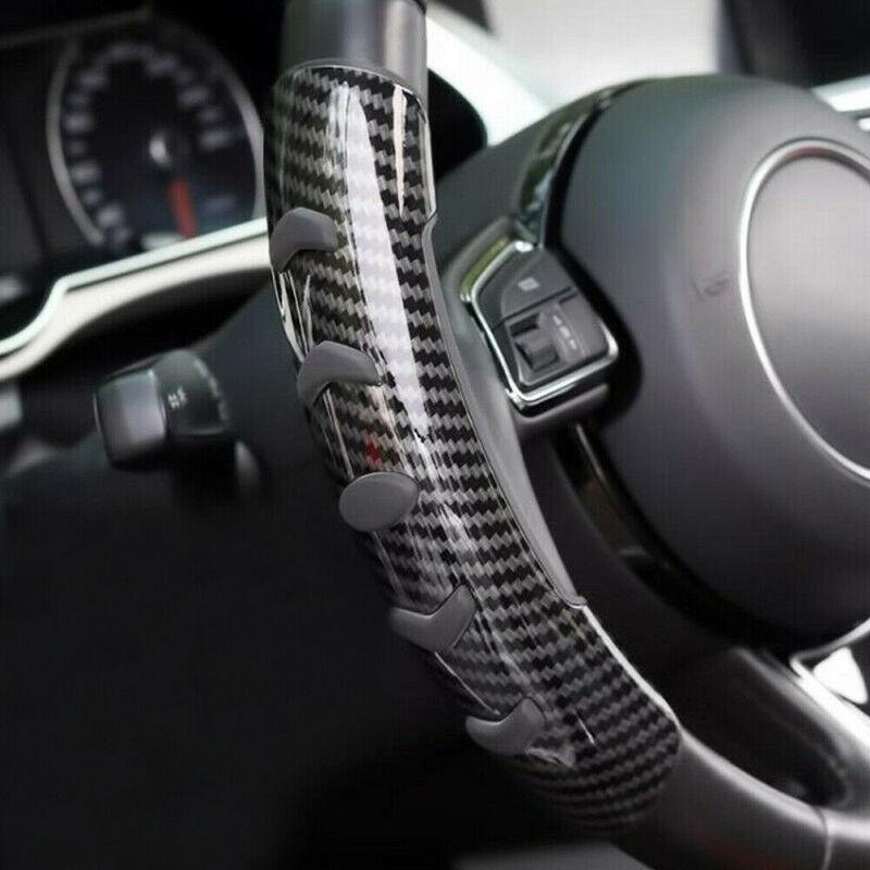 2x Carbon Fiber Universal Car Steering Wheel Booster Cover Non-Slip Accessories 2x Carbon Fiber Universal Car Steering Wheel Booster Cover Non-Slip Accessories