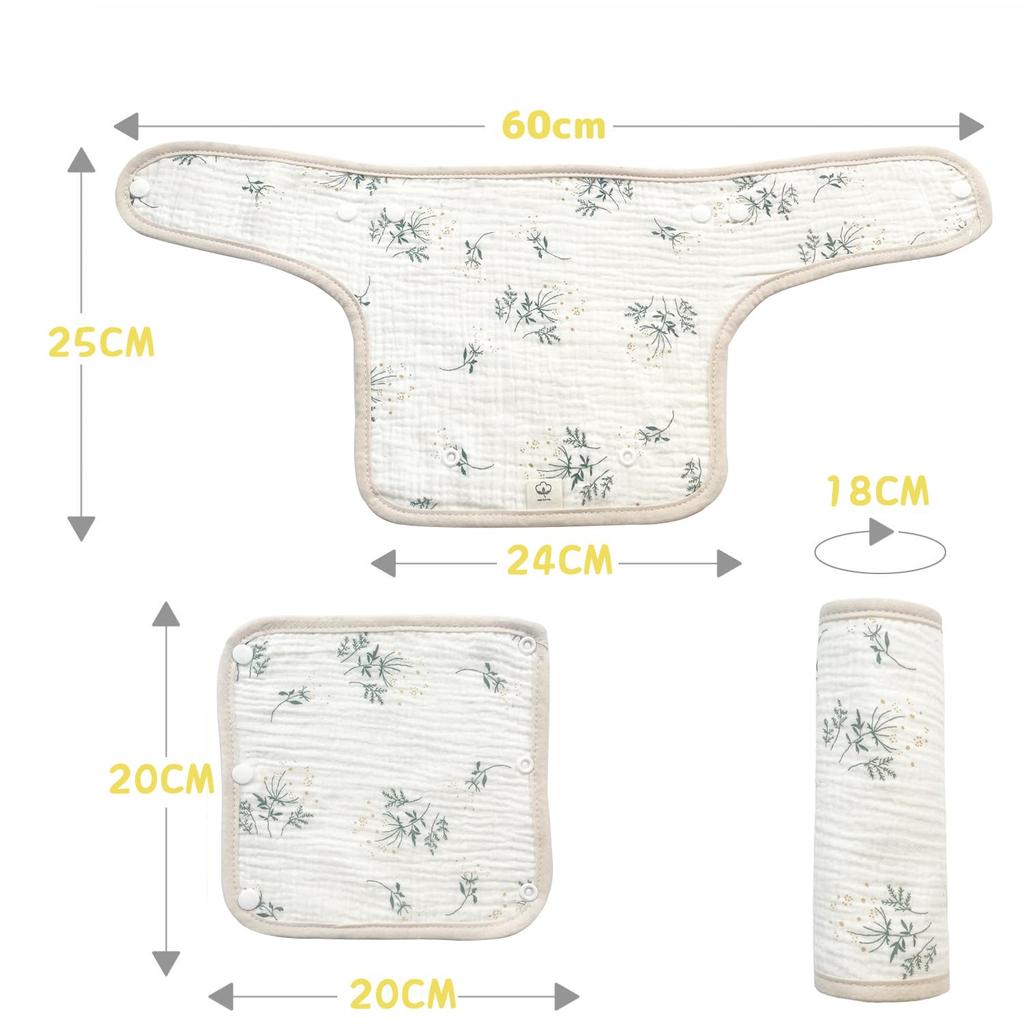 Baby Carrier Drool Chest Set of Cotton Baby Shoulder Strap Sucking Perfect for Baby Gifts Covers, Pads, 6, Gauze, Covers, Pads, Outings,