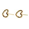 Ear Studs Hollow Heart Shape Exquisite Fashionable Versatile Stud Earrings for Daily Dating Work