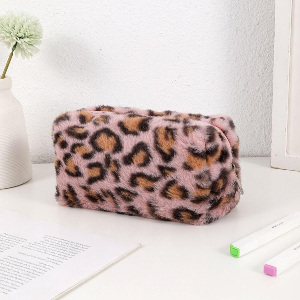 Large Capacity Women's Cosmetic Pouch Leopard Print Cosmetic Storage Organizer  Women