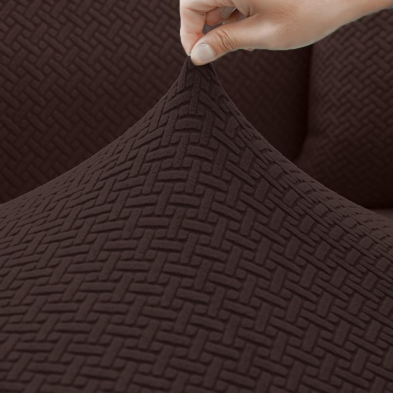 1 PC Jacquard Sofa Slipcover Twill Pattern Elastic Sofa Covers Furniture Protector For Bedroom Office Living Room Home Decor