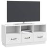 TV Stand High Gloss White 102 x 34.5 x 47 cm Engineered Wood