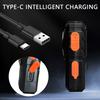 LED Intelligent Sensor Flashlight Warning Light USB Rechargeable Portable Hand Lamp Outdoor Lighting Camping Fishing Torch