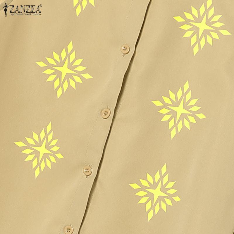 ZANZEA Women Sleeveless Print Vest Tops and Long Skirts Summer Two Piece Suit Sets