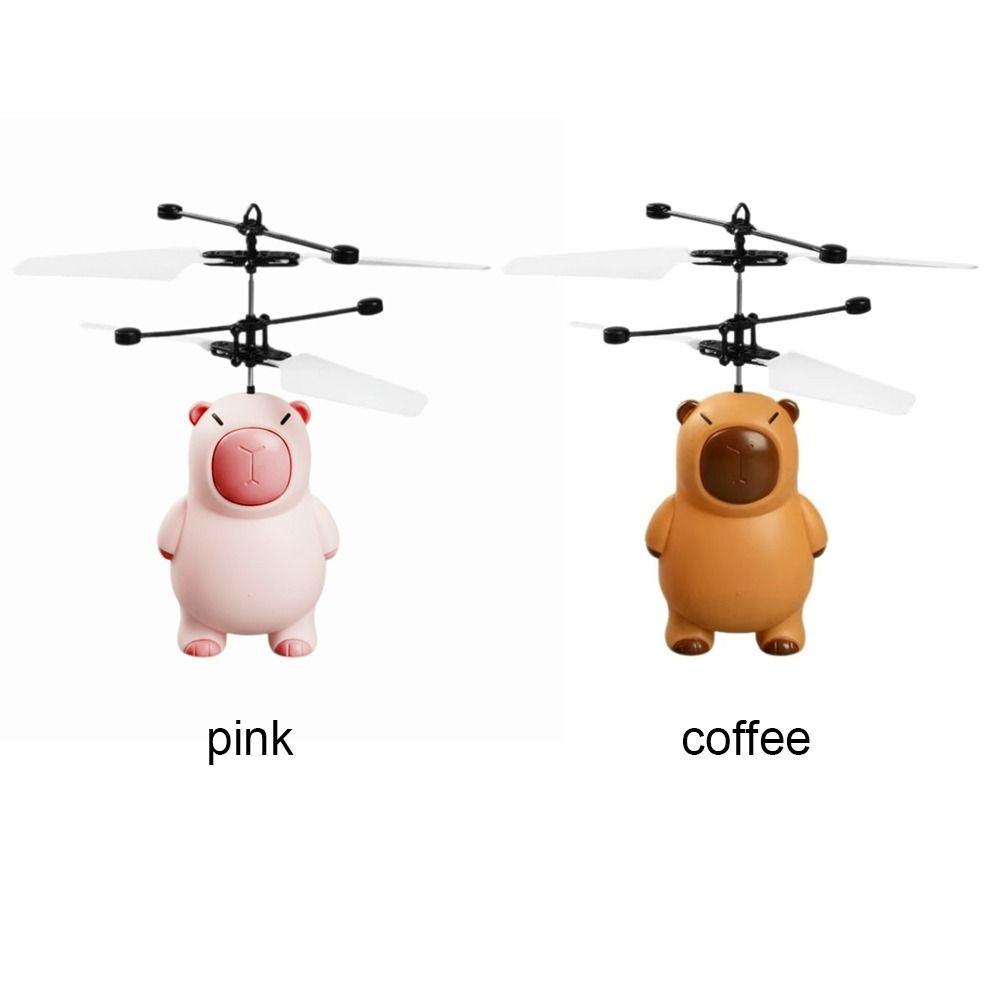 Anti-collision Cartoon Capybara Flying Toy Plastic Induction Capybara Aircraft  Over 14 Year old