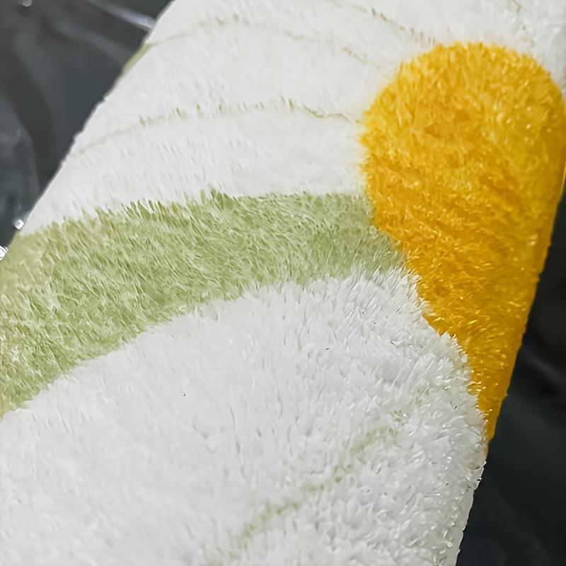 1 Stück Flauschige Weiche Gänseblümchenmuster Rutschfeste Badematte | Saugfähig Schnelltrocknend | Texturierter Griff für Badezimmer Toilette Dusche Küche | Gemütliche Heimdekoration Leicht zu Reinigen