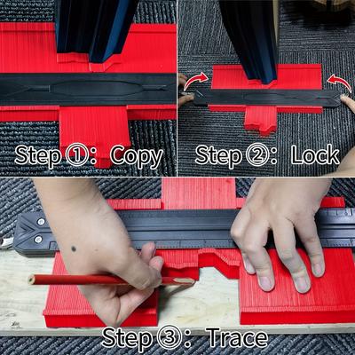 Shape Contour Gauge Duplicator Profile Measuring Angle Ruler Thickness Gauge Contour Template Copy Duplicator Woodworking Tools