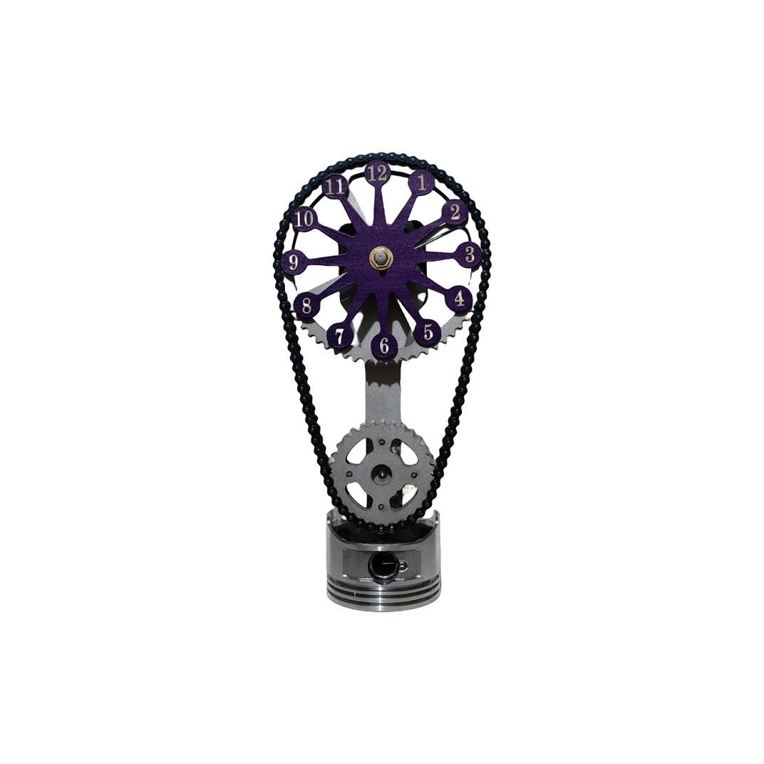 

Часы с вращающейся шестерней USB Metal Edition, креативные часы с вращающейся цепочкой, винтажная статуя, домашний декор, украшения с вращающейся шестерней фиолетовый