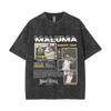 T-shirt Vintage Lavata Rapper Maluma Pretty Dirty Europet Tour Uomo Donna Moda Oversize Hip Hop Streetwear Maschile