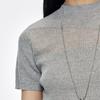 Women's Stand-Collar Short-Sleeve Knit Top