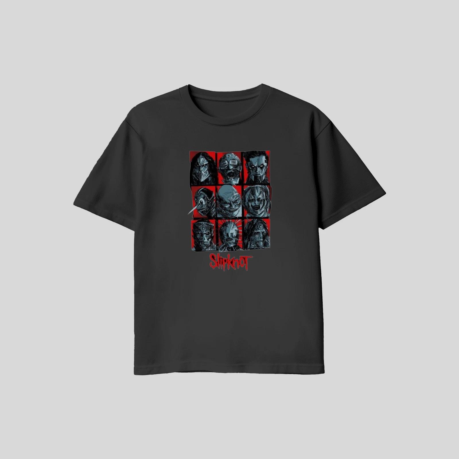 Unisex Adult Casual Graphic Slipknot Duality Mask T Shirt XL L M Gi... L
