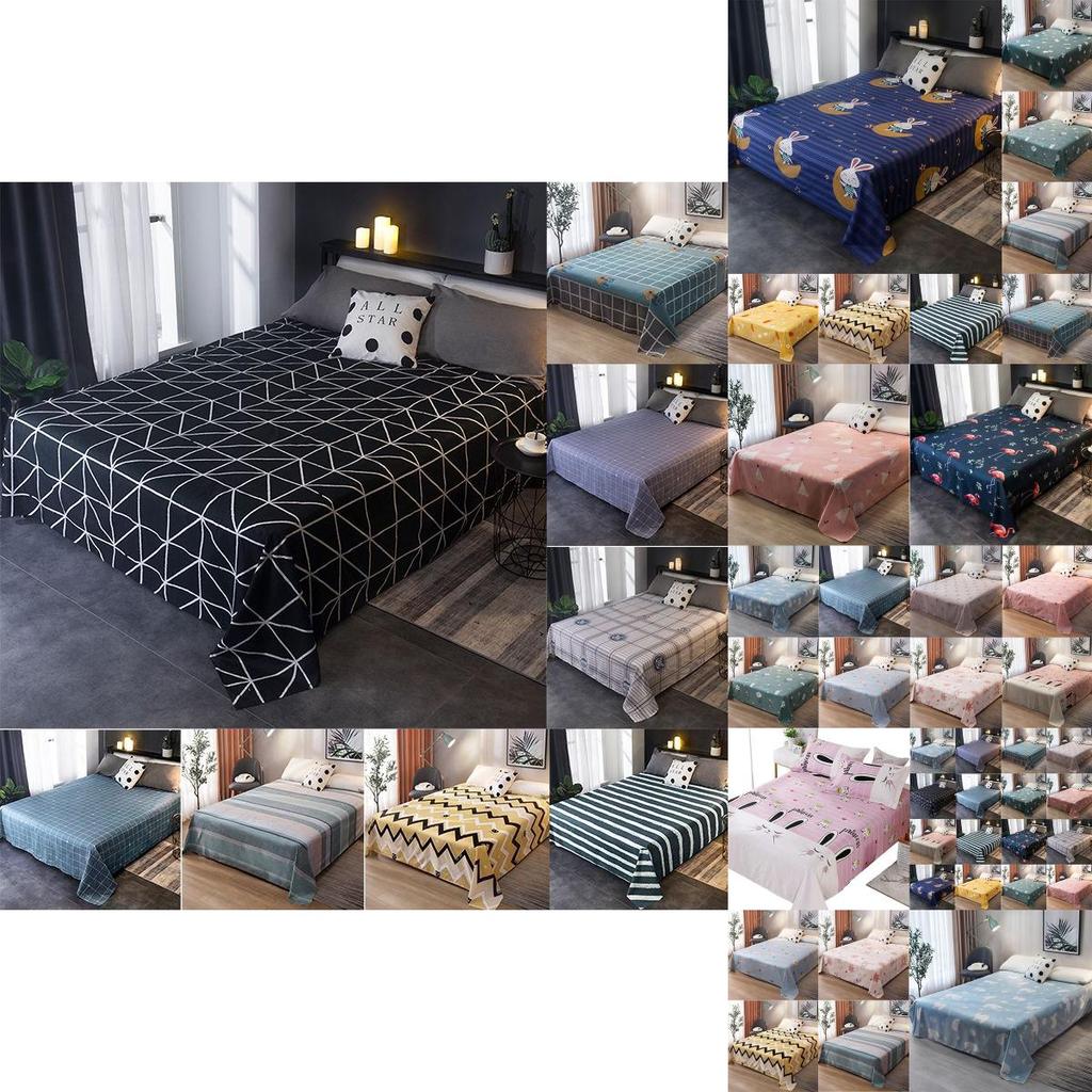 Cartoon Printed Flat Sheet Mattress Cover With Soft Polyester For Home Or Hotel**