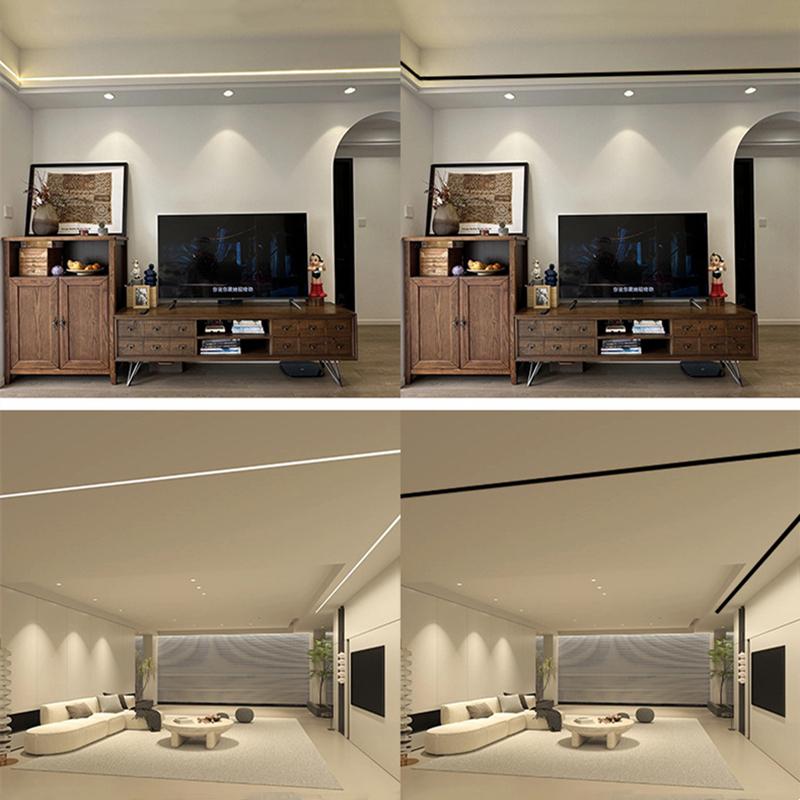 0.5M LED Aluminum Profile Diffuser Milky White Black PC Cover for U/V/W/Y-shape Channel Hard Bar Strip Light Replace Lampshade