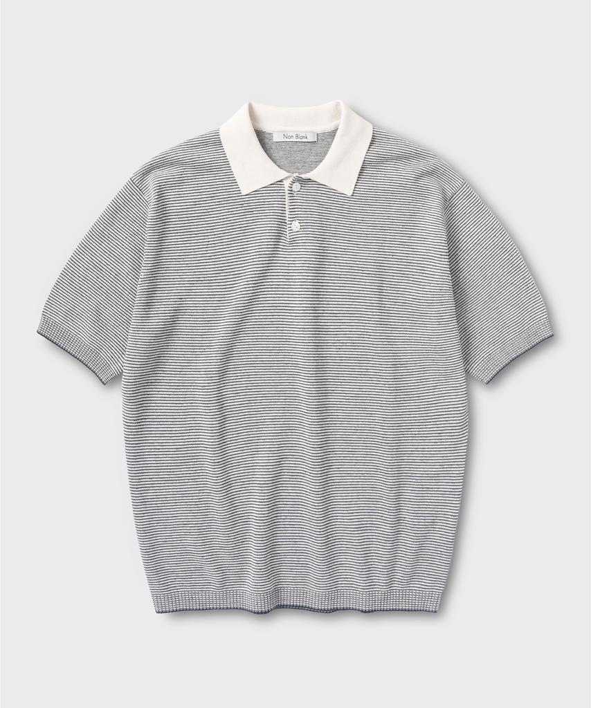 NONBLANK Striped Collar Hs Knit_Melange Grey