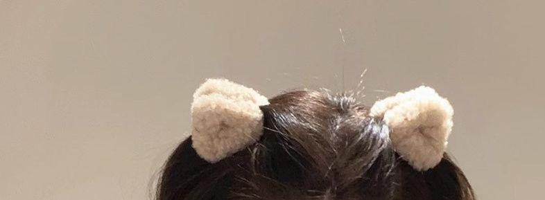 Plush Cat Ear Shaped Hair Clip for Ladies, Sweet and Cute Duck Beak Hair Clip, Fashionable  Hair  Accessory  Creativity