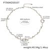 Stainless Steel Geometric Pendant Necklace With Zircon Stone Freshwater Pearl Texture Chain Women