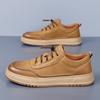 Outdoor Men Leather Casual Shoes Versatile Walk Sneakers  Driving Tennis Shoes Non-Slip Male Skateboard Footwear Trainers
