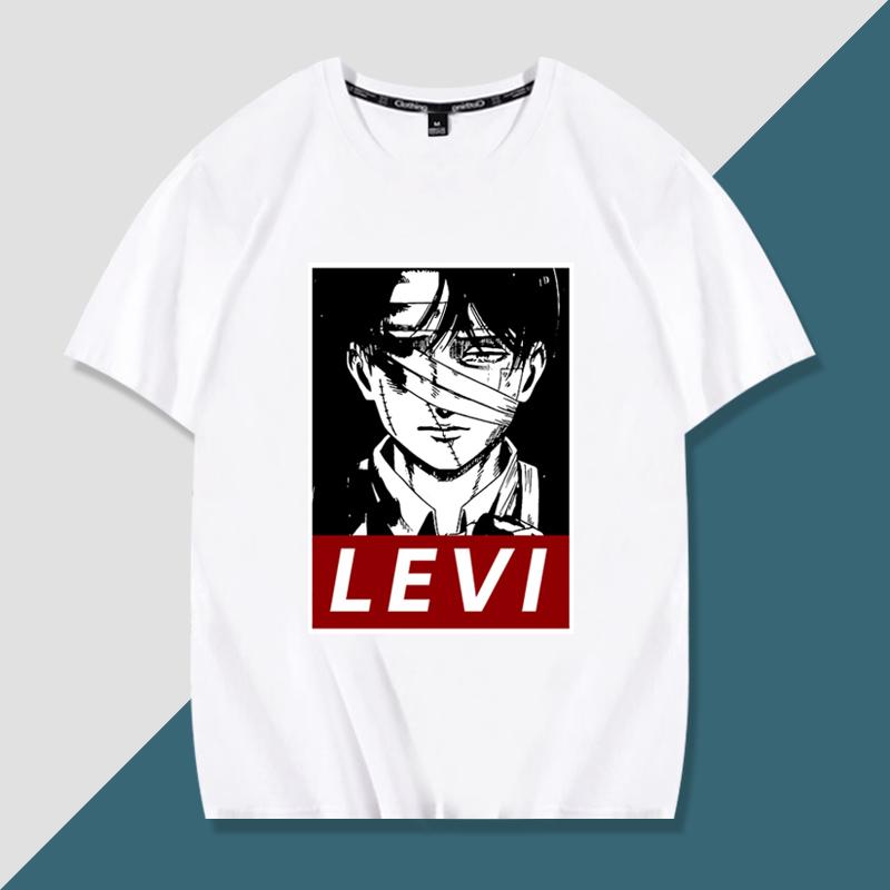 Japanese anime Attack on Titan handsome printed summer 100% cotton T-shirt fashion casual men's streetwear