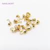 Wholesale Clamshell Bead Tips Knot Covers, 14k/18k Real Gold Plated Thread Clip Buckles Accessories For Jewelry Making