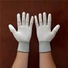 White PU Coated Finger Gloves - Anti-Static, Anti-Slip, 13-Gauge Nylon for Electronic Protection