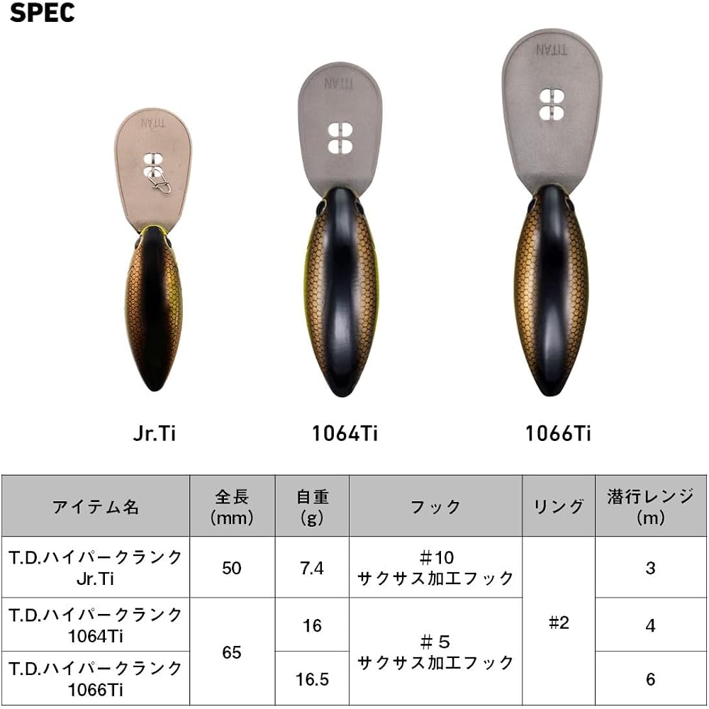 Daiwa TDHC1066Ti Bass Lure Black Gold Color 10g Fishing Tackle