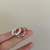 Elegant Double Layer Pearl Tassel Ring - Adjustable Geometric Design for Women