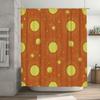 Space-themed Sun Shower Curtain Orange Planet with Yellow Solar System Design for Bathroom Decor (180x245cm)