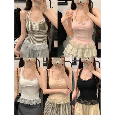 Spitze Spitze Neckholder Brustpolster Rücken Herz Außen zu tragen Damen Frühling Slim-Fit mit Reiner Windjacke