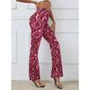 New Printed Flared Casual Yoga Pants for Women Spring Summer European American Style Crossbody Foreign Trade New Style