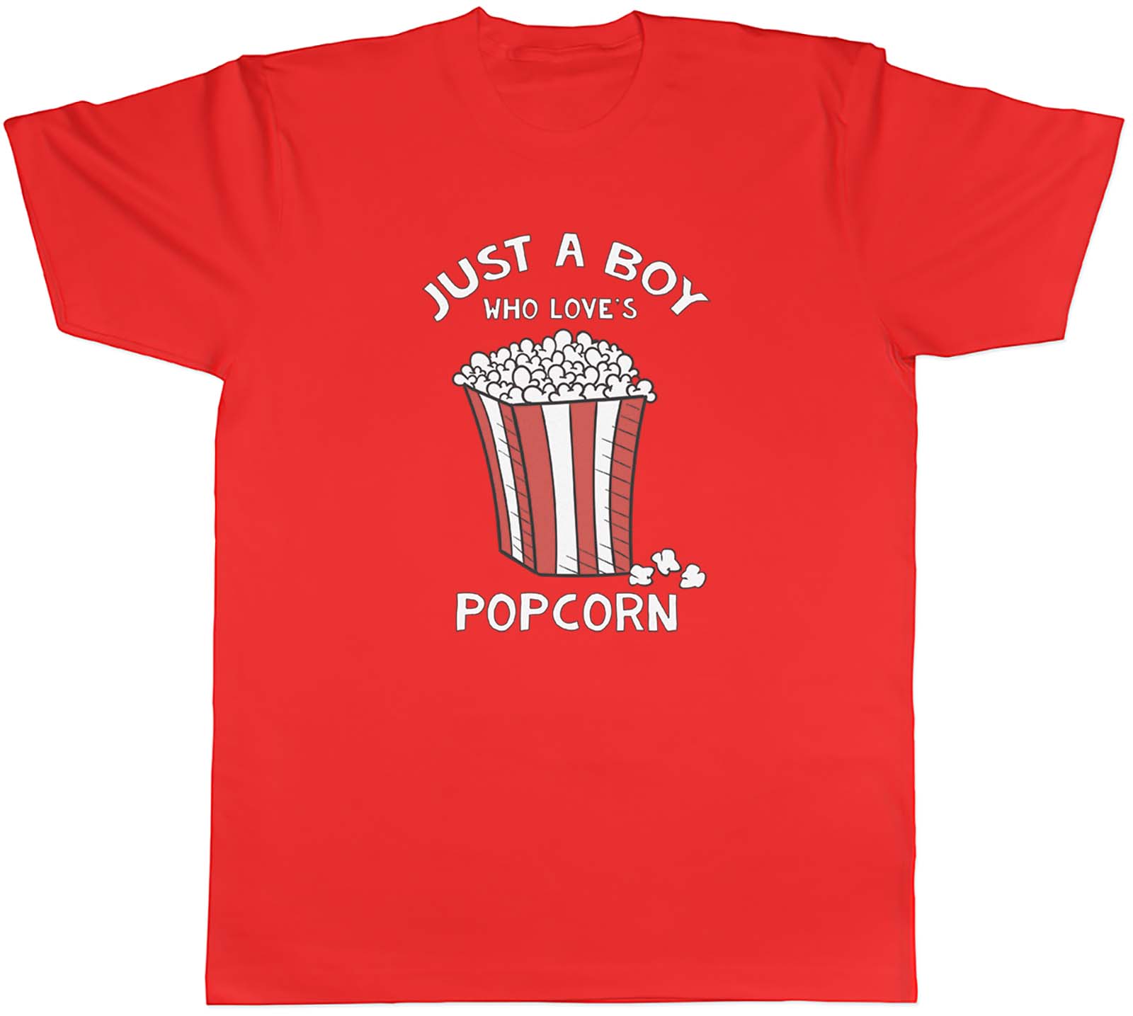 Just a Boy Unisexs TShirt Who Loves Popcorn Tee Gift S