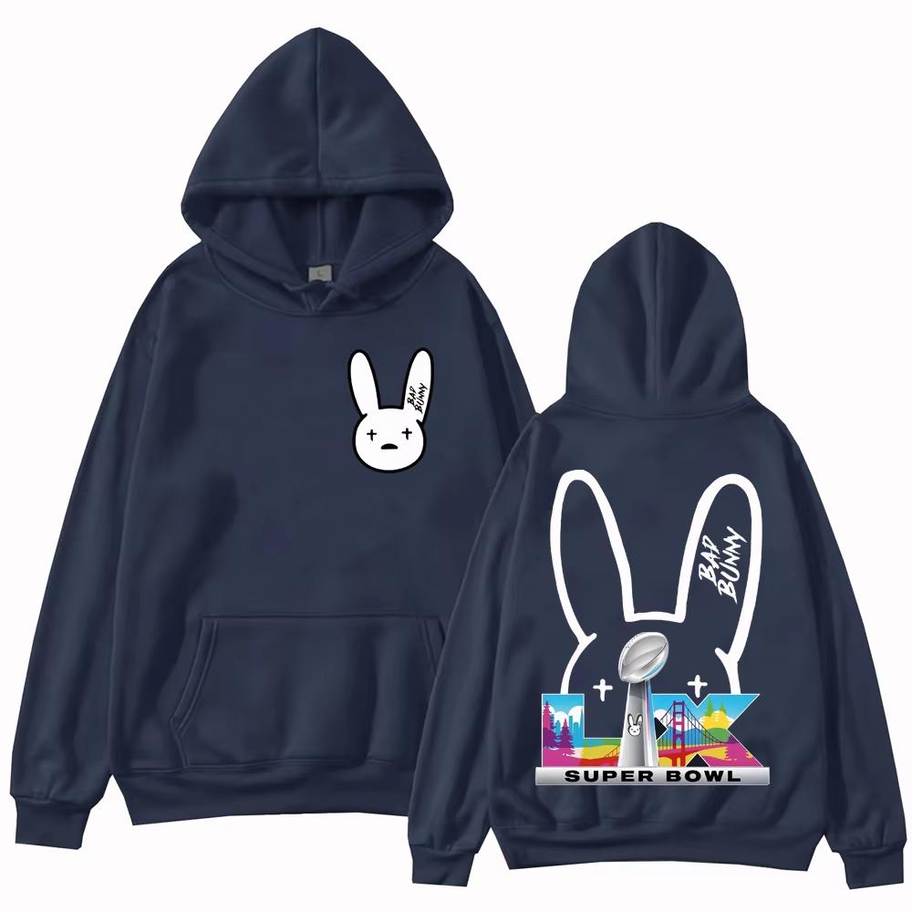 Hot Sale Bad Bunny Bowl 2026 Halftime Show Hoodie Unisex Long Sleeve Fashion Soft Sweatshirt Loose Cozy and Versatile