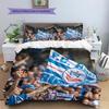 Lufthansa team Pattern Bedding Home Decoration Birthday Gift (1 * duvet cover + 2 * pillowcase, without core)
