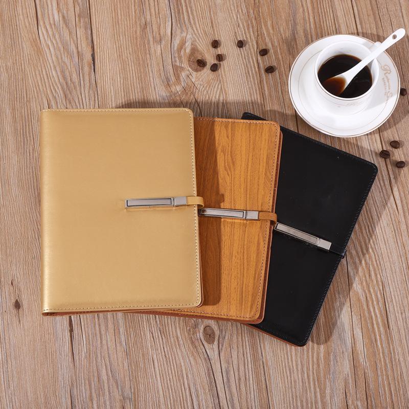 Notebook Loose-Leaf Faux Leather Thickened Work Meeting Minutes Office Supplies A5 Notepad Printable Logo