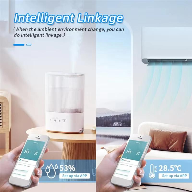 A03F-Wifi 3.0 Temperature And Humidity Sensor Indoor Smart Hygrometer Thermometer Supports Alexa Home Tuya Smart Life