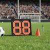 Soccer Substitution Board Printed Labels Flip Number Board Sports Gear Pvc Black For Training