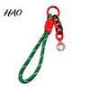 Festive Bag Accessory Christmas Wristlet Keychain, Braided Rope Keychain with Santa Snowman Mobile Decoration Pendant Reindeer Charm, Decorative