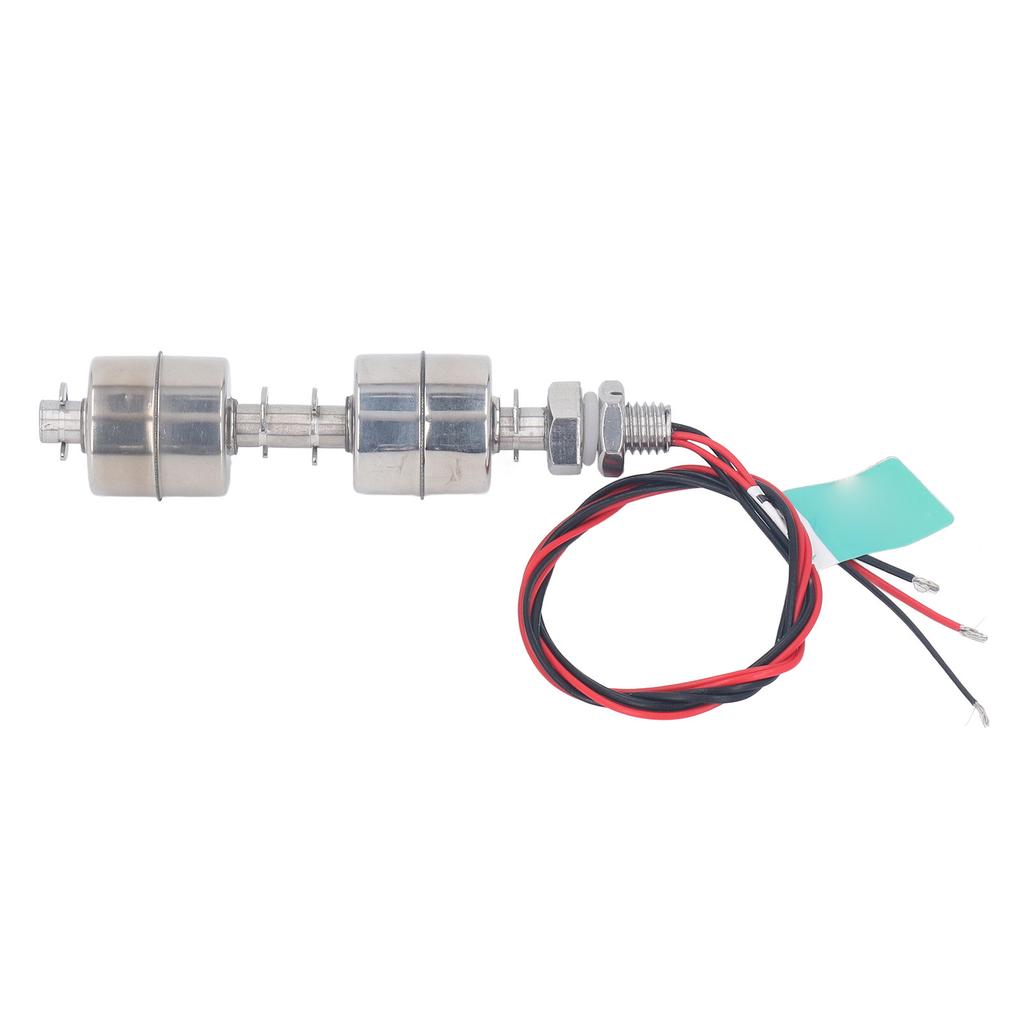 Float Switch Water Level Sensor 100mm Low Pressure Stainless Steel Double Ball Float Switch Sensor 0‑110V