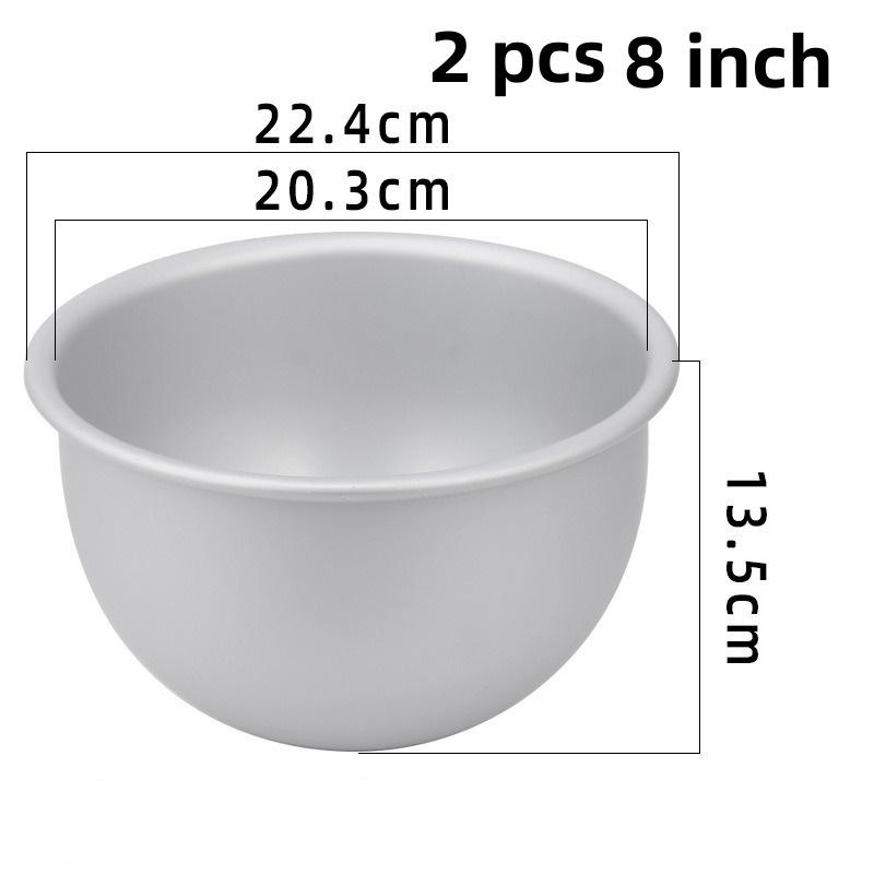 4pcs or 2 Pcs Set Round Bath Bomb Molds Aluminum Alloy Ball Sphere Bath Bomb Mold Cake Baking Pastry Mould DIY Bathing Tool