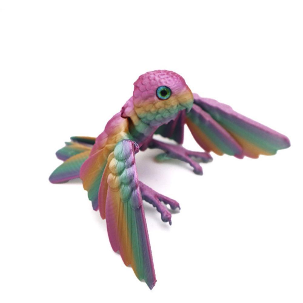 Flexible Animal 3D Printed Parrot Animal 3D Articulated Parrot  Toys  Landscaping Decoration