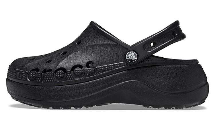 Crocs Baya Platform Clogs  Black  Women s 208186-001 37-38