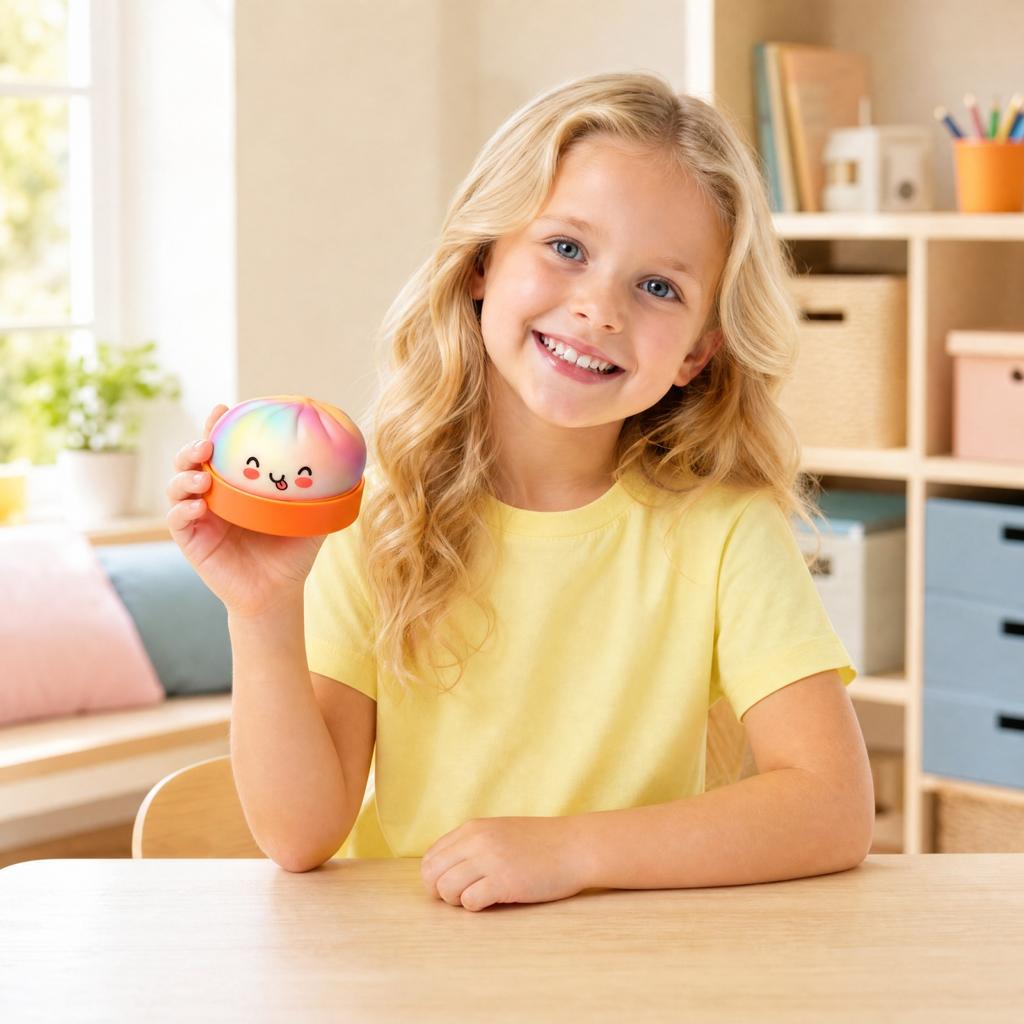 Orange Scented 8.5cm Toy Stress Random with Steam Basket Design