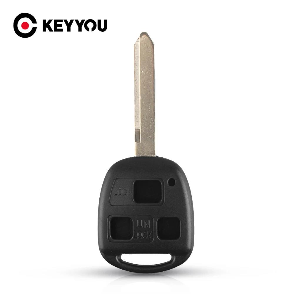 KEYYOU 3 Buttons Car Remote Key Shell Case Fob For Toyota Yaris Avensis Corolla RAV4 Echo Camry Toy47