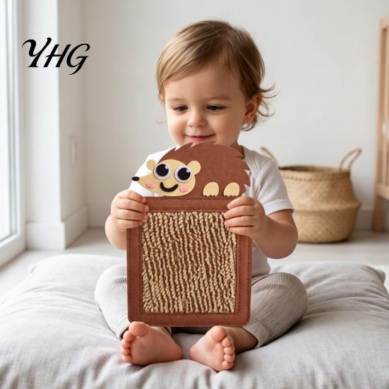 Soft Felt Texture Mat 1/8Pcs Kids Animal Theme Sensory Mat, Tactile Wall Panel Textured Tile, Infant Stimulation Toy Baby Touch And Feel Activity for