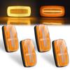 Side Marker LED 12V 24V Constant Red Sequential Yellow Marker Lamp for Trailers and High Set of 4 X-STYLE + Trucks, Brightness, Universal, Square,