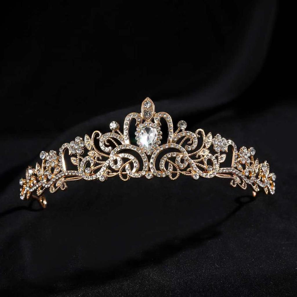 Bride's Crown Headwear Catwalk Decorations Luxurious Coming of Age Ceremony Hair Accessories Birthday Crowns  Wedding Photo Accessories