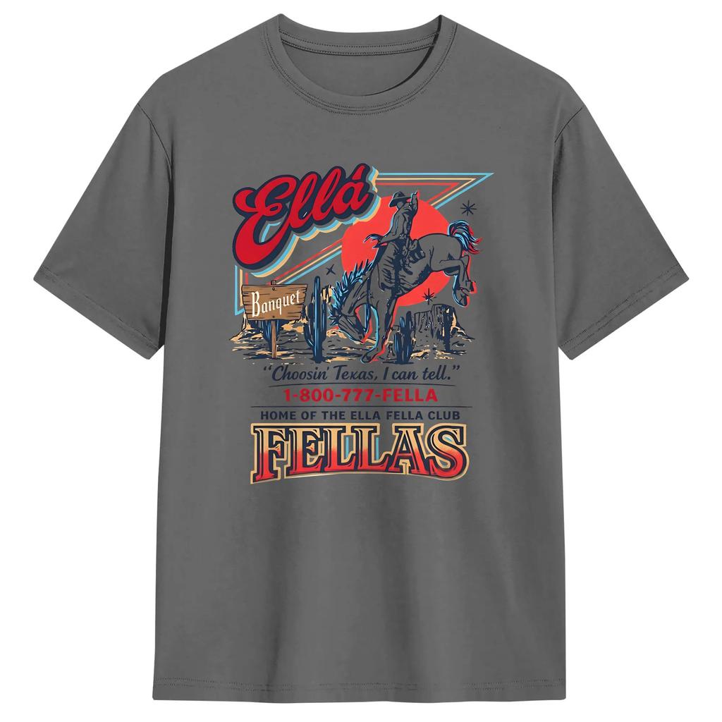 Ella Fella 2026 T Shirt Summer Harajuku TShirts Unisex Cotton ONeck Oversized Clothes Short Sleeves Y2K Fun Tops