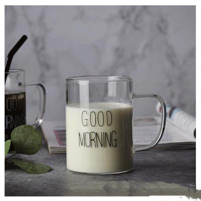 Shangqi High Borosilicate Glass Mug with Handle, 2-Pack