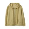 Large Size Women's Clothing Autumn New Solid Color Hooded Sweater Jacket Women's Zipper Pocket Top 333102