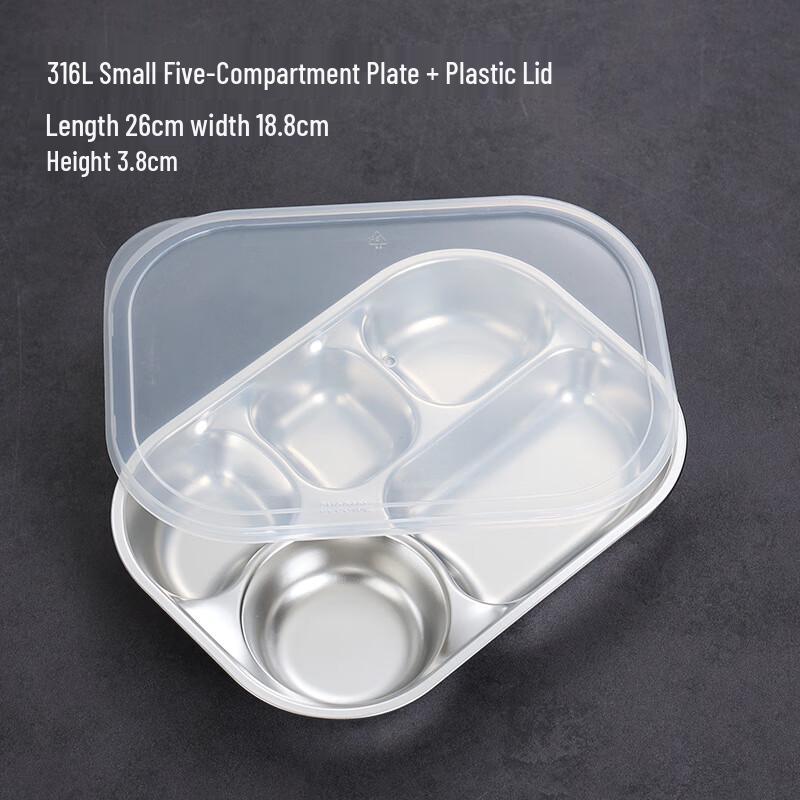 WZ Food Grade Stainless Steel Kids Divided Meal Plate