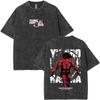 Camiseta Vintage Lavada De Anime Baki The Grappler Baki Hanma Para Hombre Y Mujer, Camisetas Retro De Manga Para Gimnasi 360